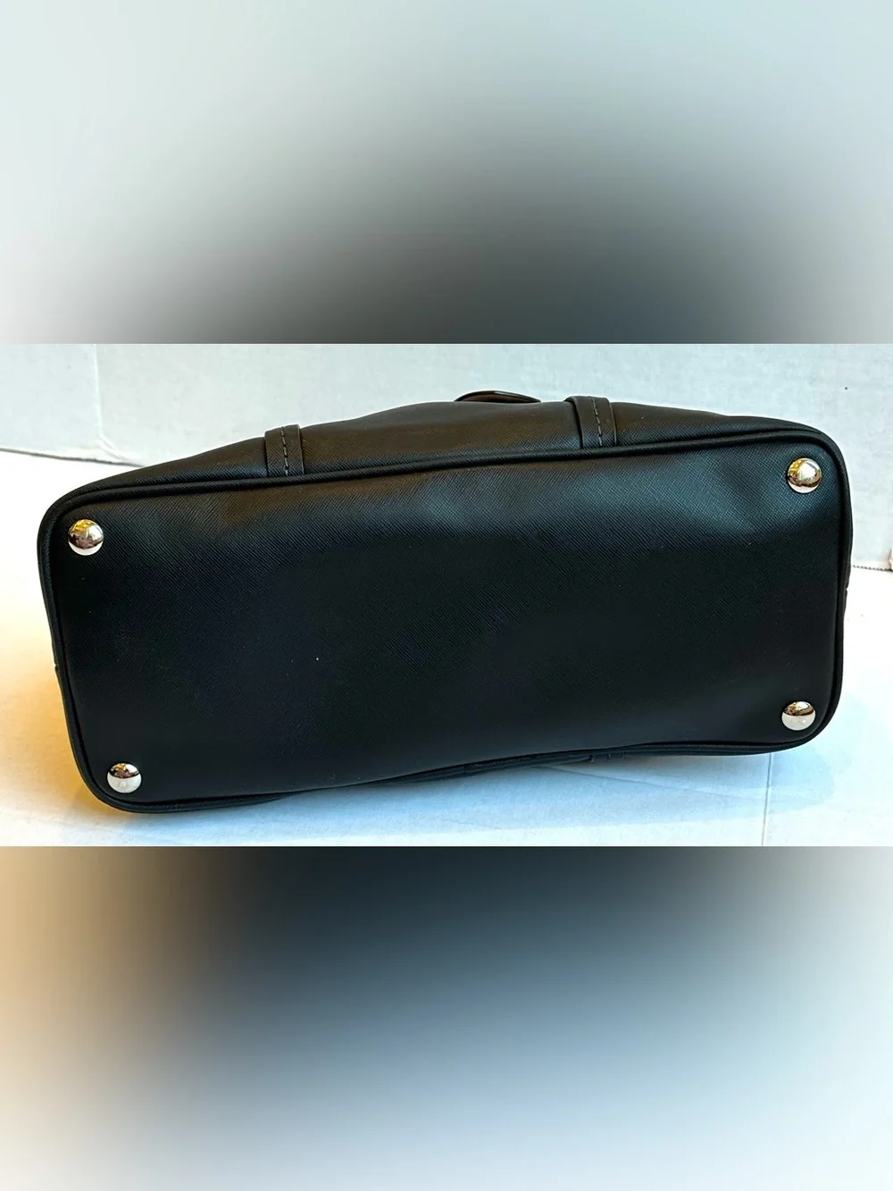 Coach Cora Peyton Black Saffiano Leather Domed Satchel Crossbody Bag Classic